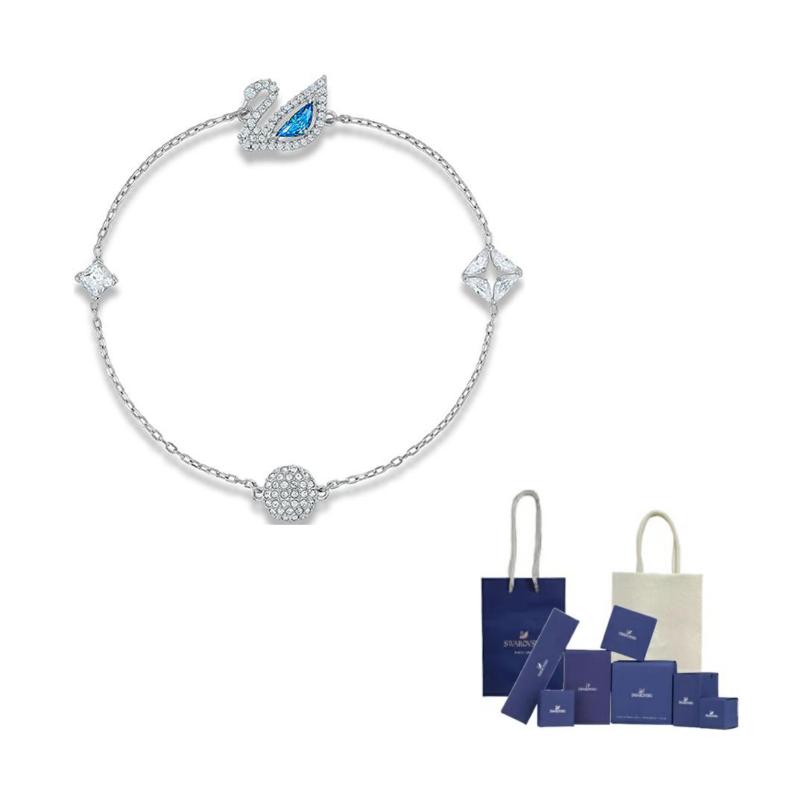 Swarovski Swan Faux Crystal Bracelets Womens F ( Fits All)-Branded gift bag