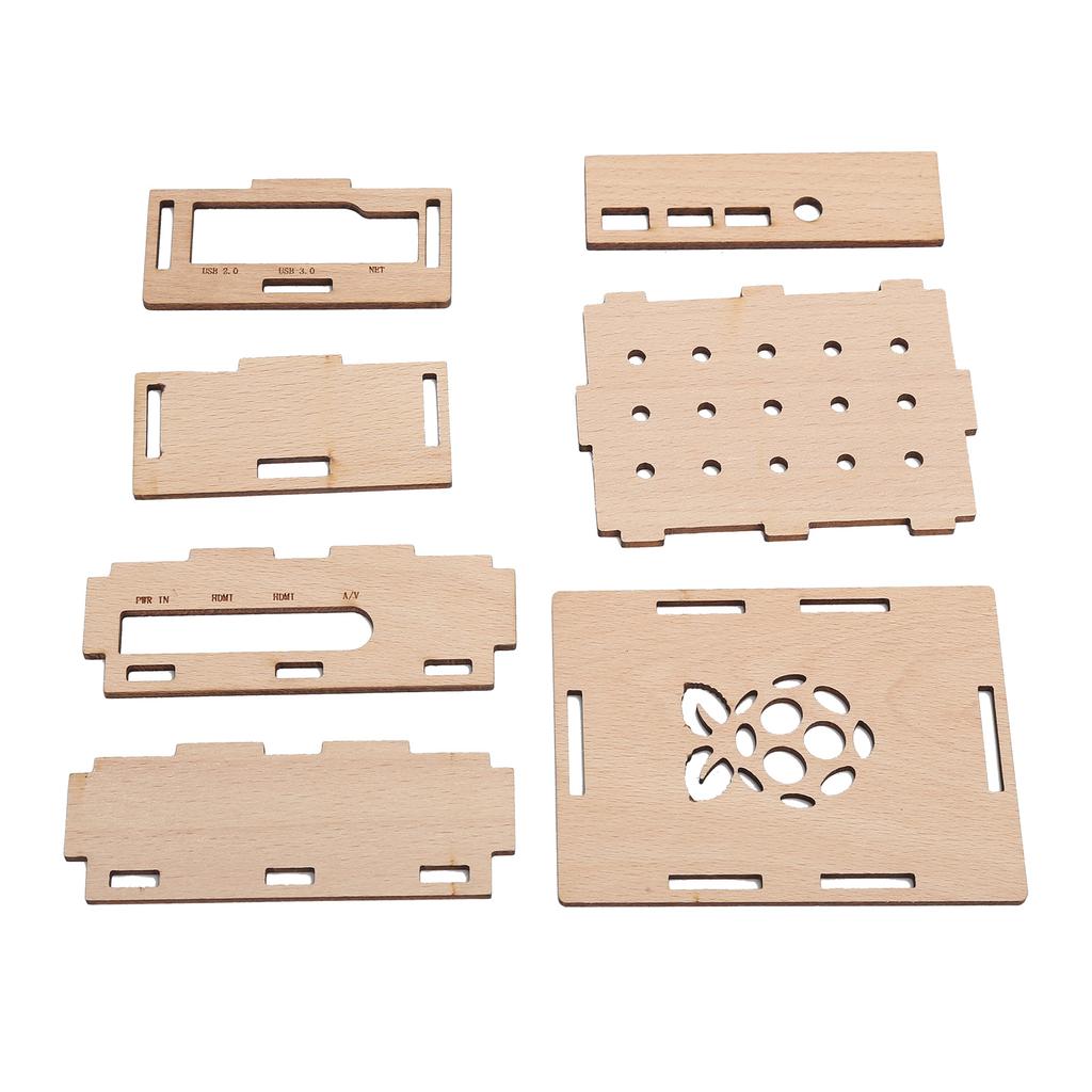 Wooden Case High End Imported Unassembled Outer Box That Can Add Heat Sink for RasPi 4 Model B Protection