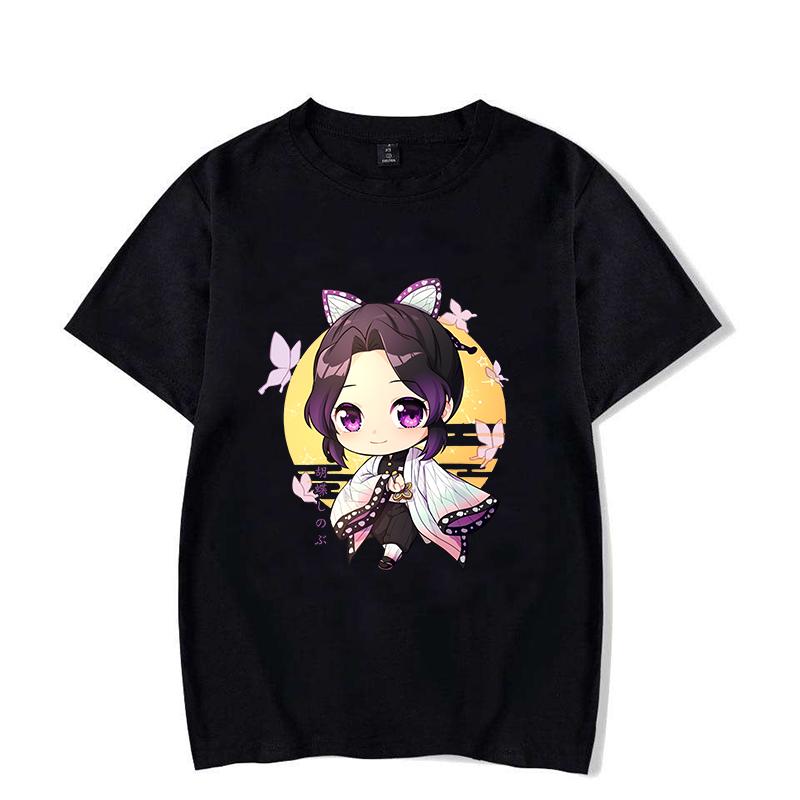 New Anime Print T Shirt Women Men Short Sleeve Tops Tees Summer Fashion Cute Kochou Shinobu Loose Casual T-shirt