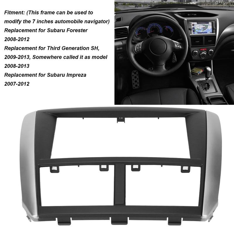Navigationspanel-Rahmenersatz für Subaru Impreza 2007–2012 Doppel-DIN-Autoradio-Blende für Subaru Forester 2008–2012