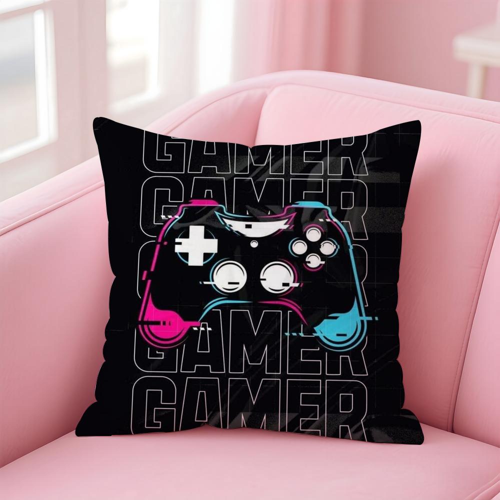 Colorful Graffiti Game Gamepad Cushion Cover Comfortable Reversible Pillow Cover Ideal for Car Sofa Bedroom & Beyond