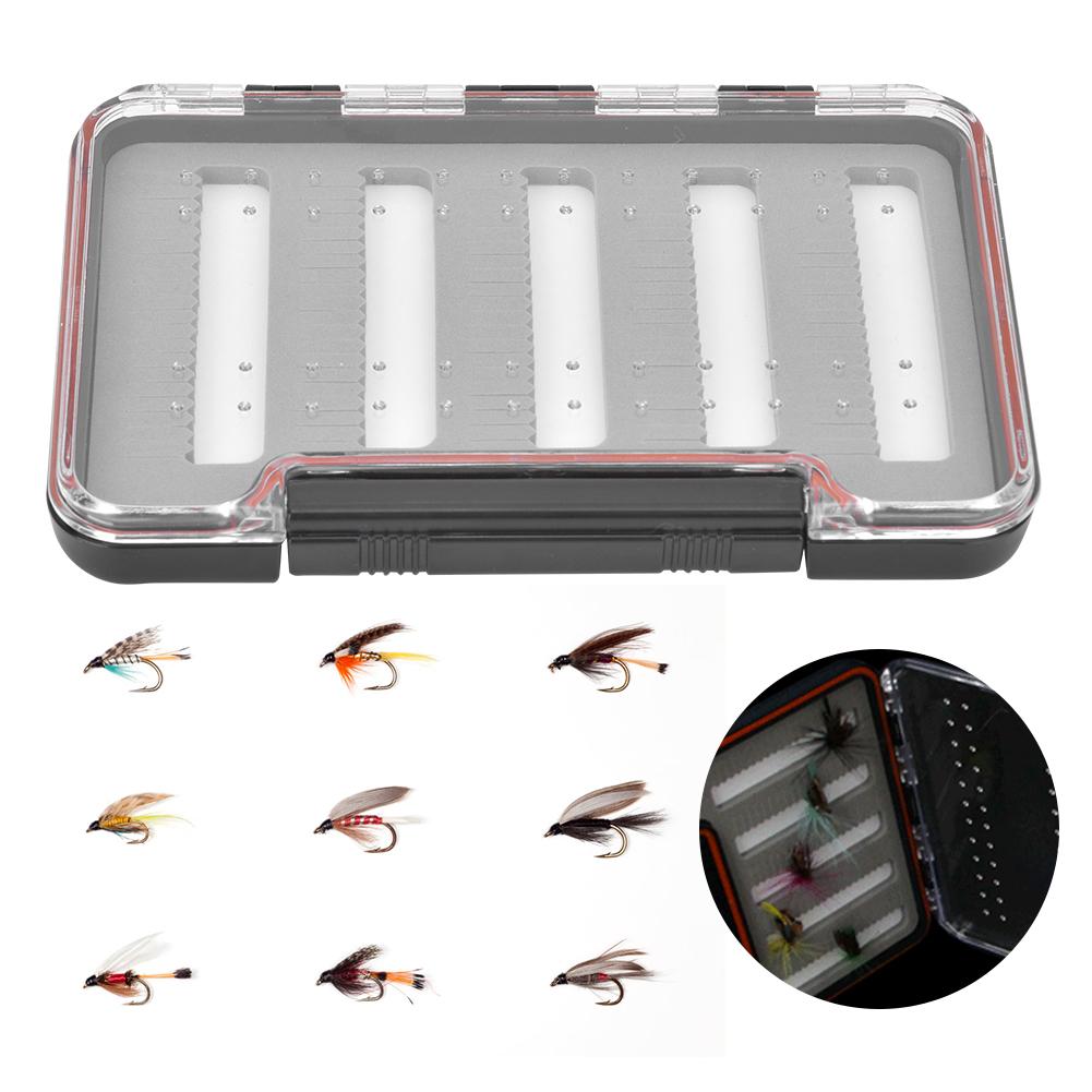 Transparent Fly Lure Box Magnetic Bait Storage Case Container   Fishing Parts