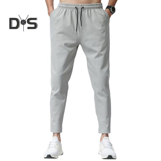 Pantaloni de vară pentru bărbați, cu buzunare întărite, cu cordon în talie, design casual, culoare solidă, pantaloni drepți