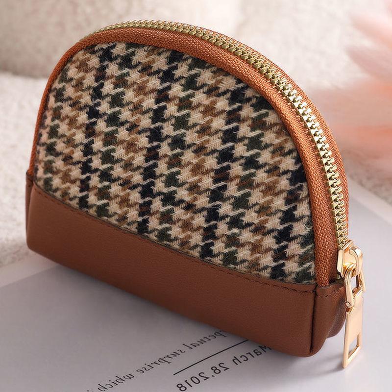 

Холщовый маленький кошелек Zero женский короткий компактный мини-сумка на молнии для карт