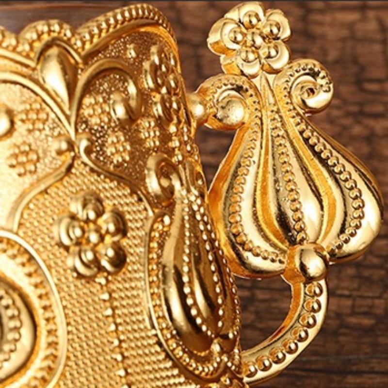 European Style Seasoning Jar,Golden Alloy With lid Spice Container Salt Butter Organizer,Coffee Beans Storage Jar,Kitchen Tools