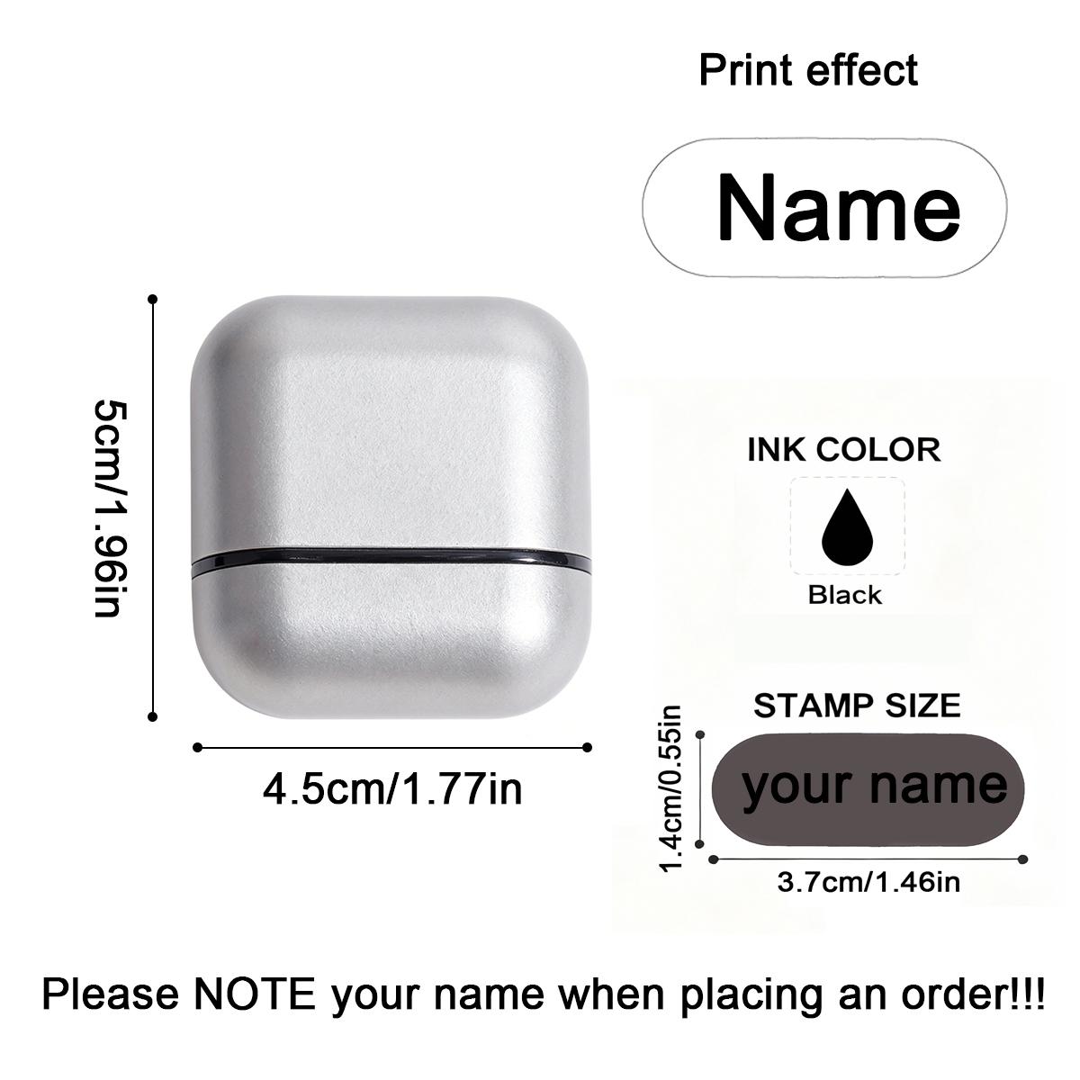 Business Signature Custom Name Stamp Personalized Name Seal Reusable Quick-drying Ink Metal Case Signature Customized Text Stamp