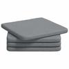 Seat Cushions 4 Pcs Light Grey 40 X 40 X 3 Cm Fabric
