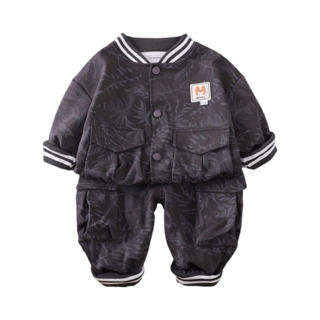 Kids Casual Long-Sleeve Set, Comfortable Daily Wear Outfits