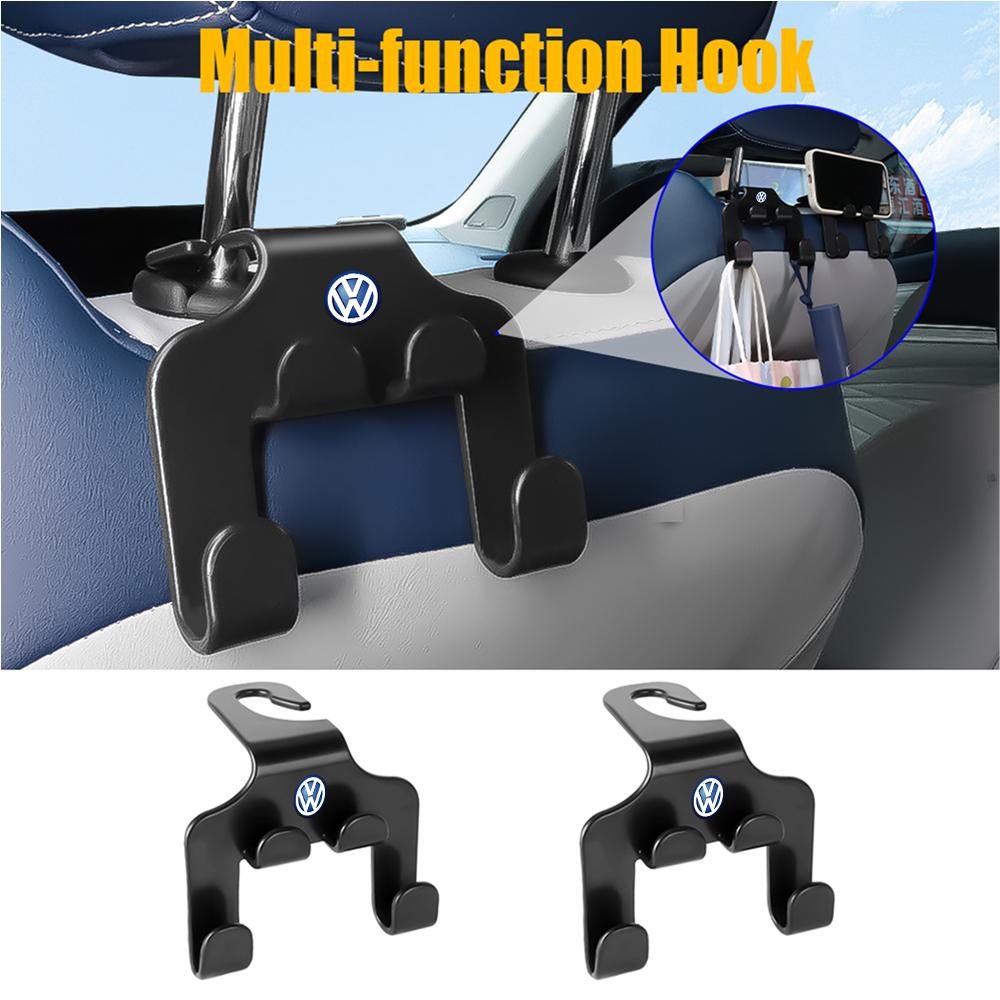 1pcs ABS Car Rear Seat Back Portable Hanging Hook Center Cover For VW Rline Jetta Golf Beetle GTI R32 MK4 Motion Polo GTD Motion Va4
