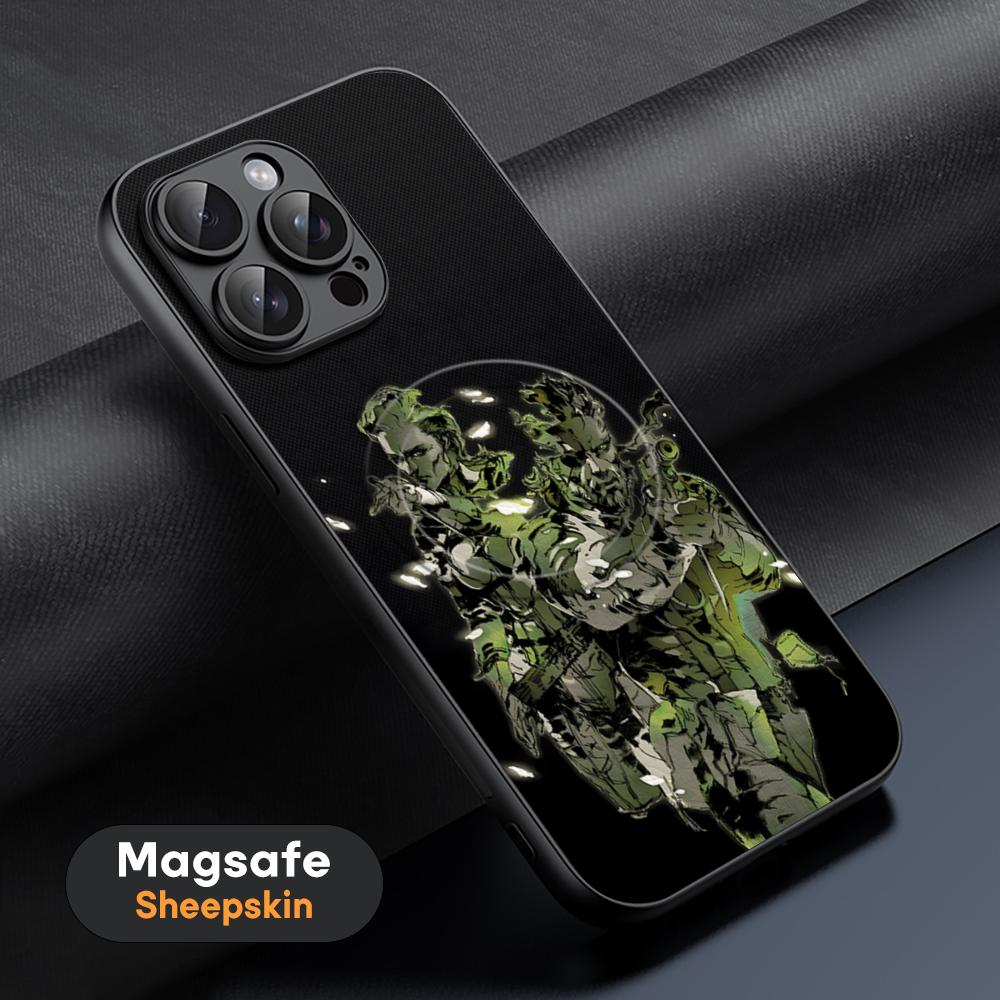 

Metal Gear Hot Game Phone Case For iPhone 17 16 15 14 13 12 11 Plus Pro Max High-end Luxury Magsafe Sheepskin iPhone 15 Plus