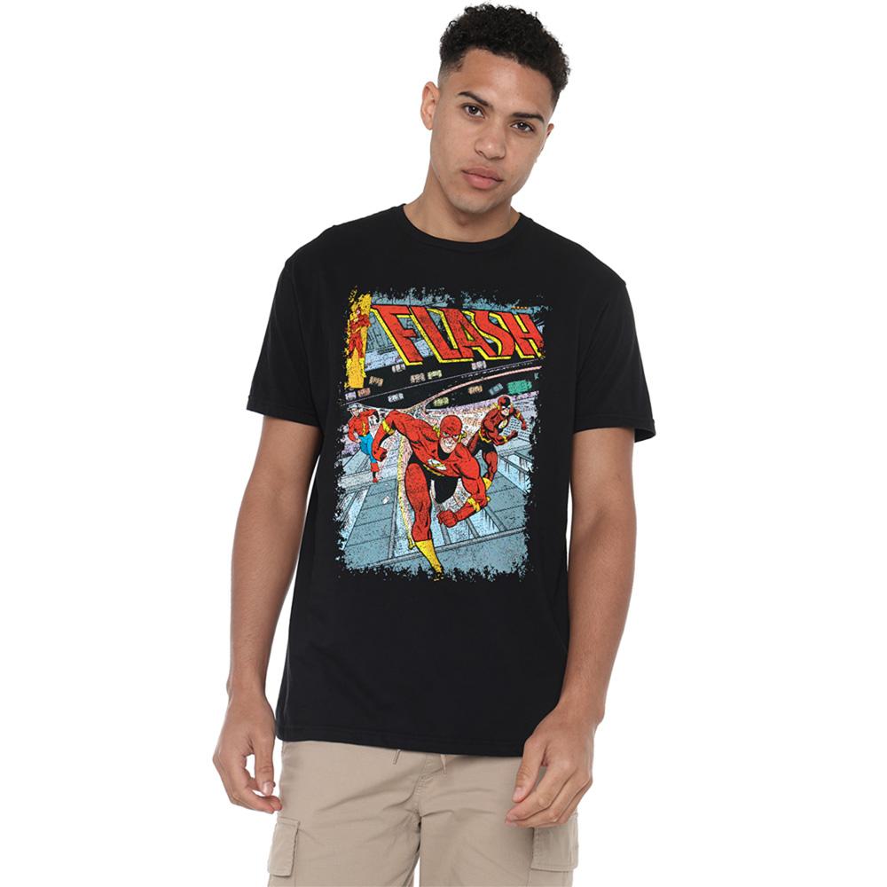 The Flash Unisex Adult Classic Comic Cover T-Shirt
