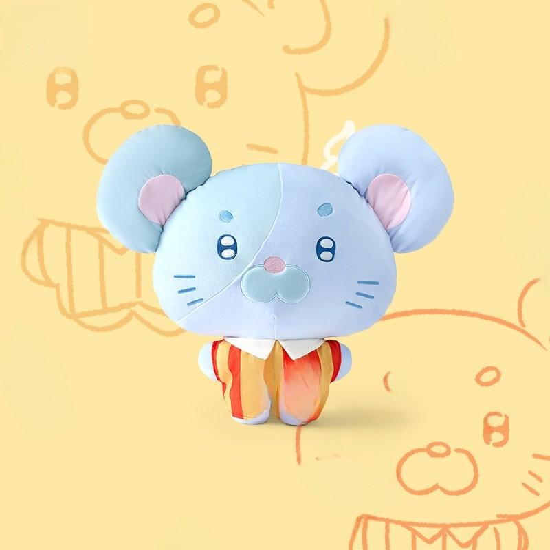

Creative Chef Mouse Plush Toy Wearing Shirt Holding Coffee Design Pillow Sofa Shirt