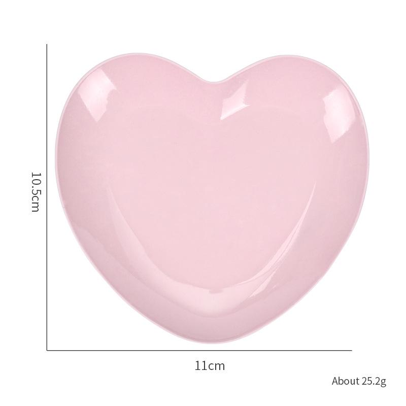 Korean-Style Heart-Shaped Stainless Steel Jewelry & Nail Art Desktop Tray