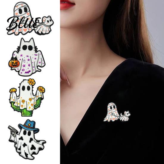 Backpack Decoration Pin Halloween Cartoon Ghost Enamel Brooch Spooky Metal Lapel Pin Jewelry Accessory Sweater Cardigan Coat Suit Scarf Decor,
