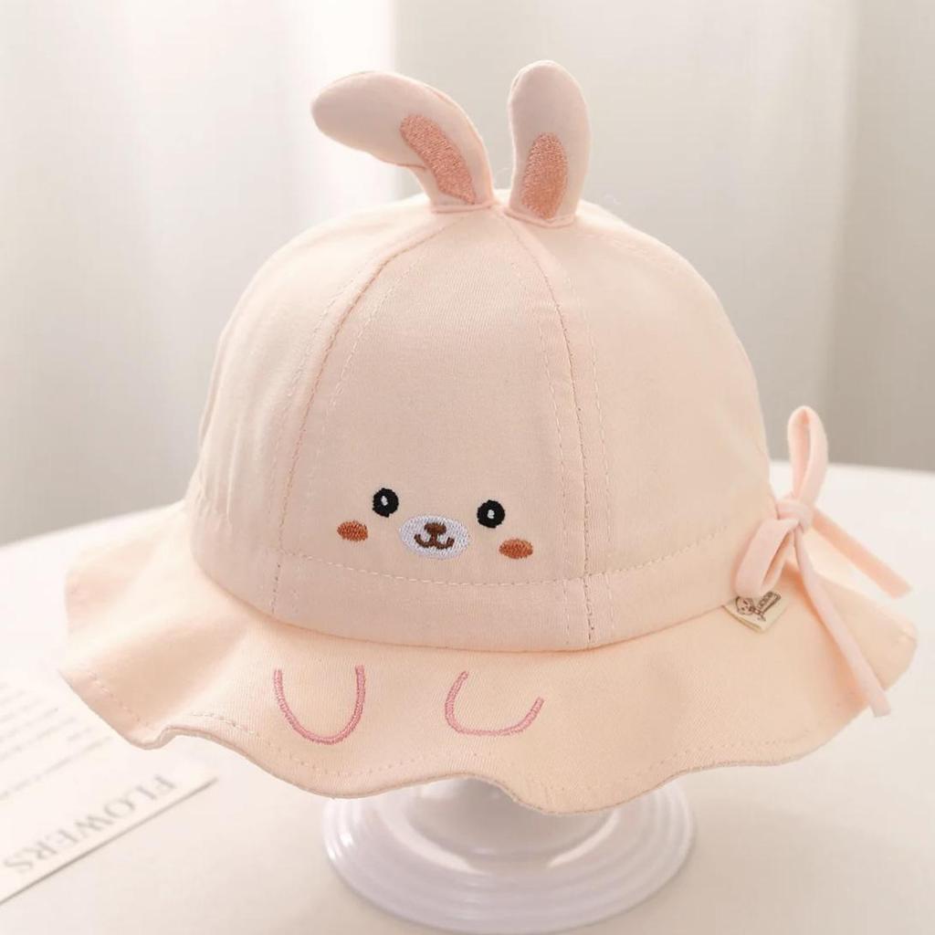 New Cartoon Bear Fisherman Hat: Korean Style Cute Sun Protection Bucket Hat for 1-Year-Old Boys and Girls