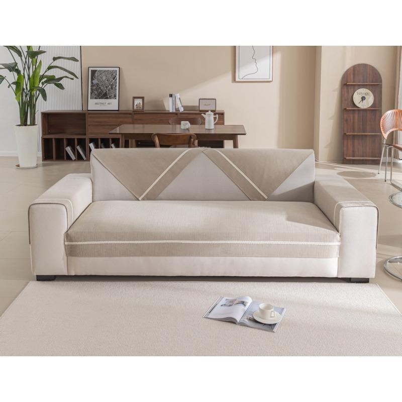 Sofa Cushion Simple Modern Non-slip All-season Sofa Cushion Living Room Cream Style Backrest Leather Sofa Cover Cover