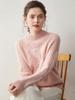 Women's Thick Cable-Knit Cashmere Pullover: Seven-Needle, Double-Strand, Half-High Neck, Raglan Sleeves, Casual Base Layer Top