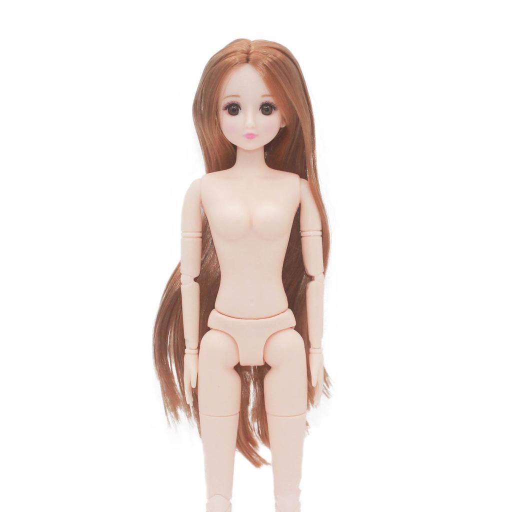 Bambola Nuda Principessa FR Girl BABI 30cm 1/6 BJD Occhi Realistici 3D 26 Giunture Mobili Pelle Bianca Bambola Nuda Giocattoli per Casa delle Bambole e Vestire