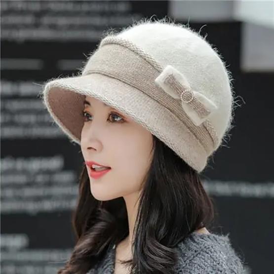 WTEMPO Winter Hats for Women Lined with Fleece Warm Knitted Woolen Autumn Winter Thickened Hats Cold-proof Elderly Mothers