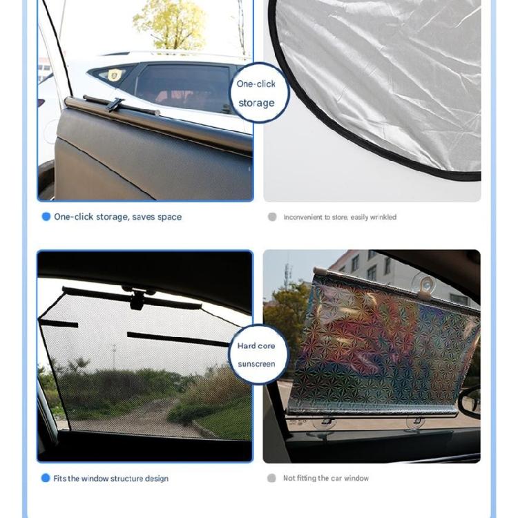 Adjustable Quick Roll Up Car Window Shade Antislip Heat Insulation Design Perfect For Short Distance Driving Pack Of 2