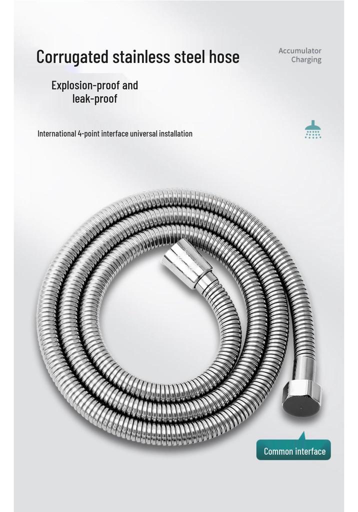 High-Pressure Single Nozzle Shower Head Set