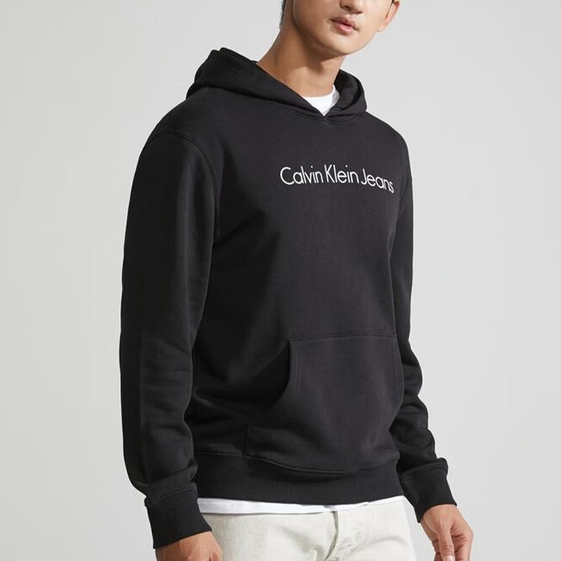 Calvin Klein Letter Print Casual Hoodie Men hoodies Black J315035-BAE