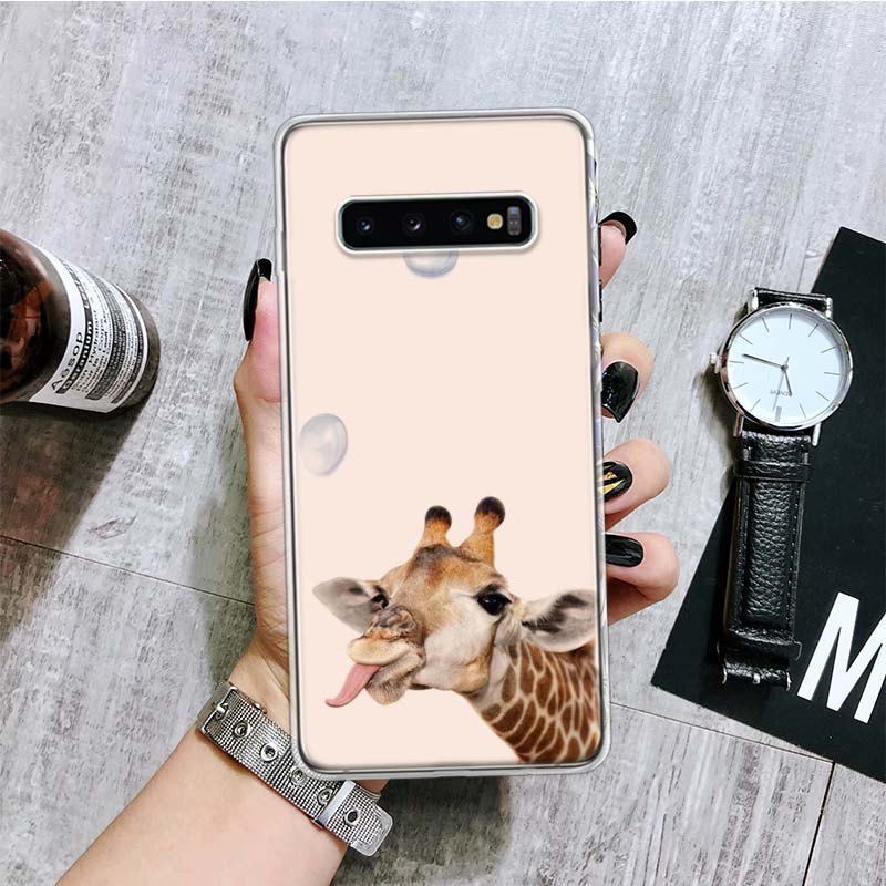 Cute Cartoon Giraffe Animal Phone Case For Samsung Galaxy S26 S25 Edge S24 S23 FE S22 Ultra S21 Plus S20 + Fundas Cover Coque Ga