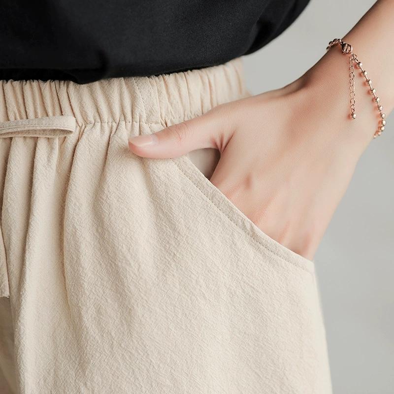 Summer Women Polyester Shorts High Waist Wide Legs Shorts Pants Ladies Fashion Casual Loose Sports Shorts Female