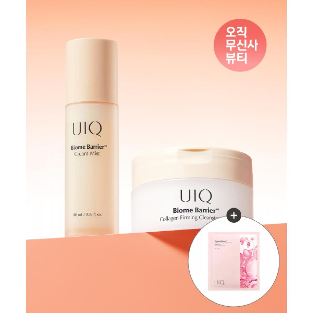 

Uiq [moisturizing Duo] Biome Barrier Cream Mist 100ml + Cleansing Balm 100ml Special Set + Free Collagen Mask Pack none