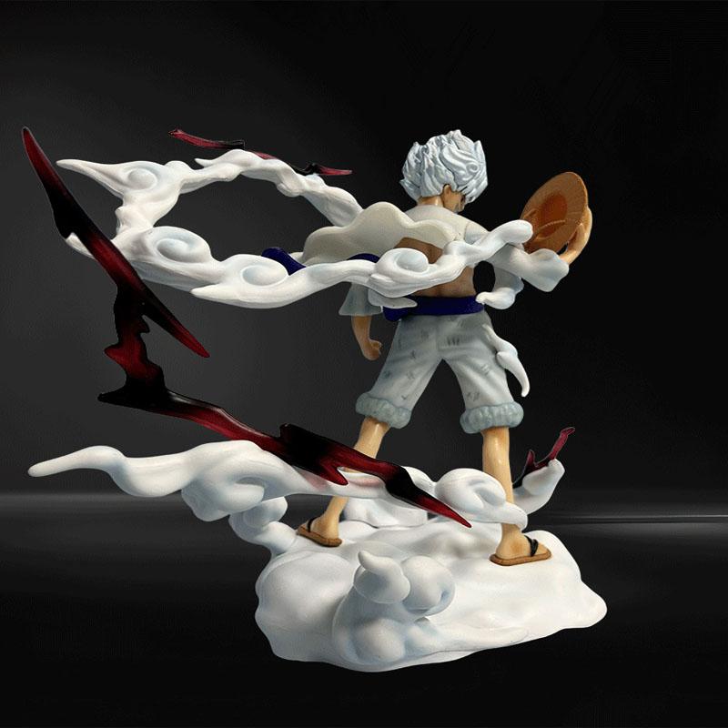 25cm One Piece Anime Figures Battle Scene Monkey D. Luffy Standing Figure Model Doll Ornaments Toys Gifts