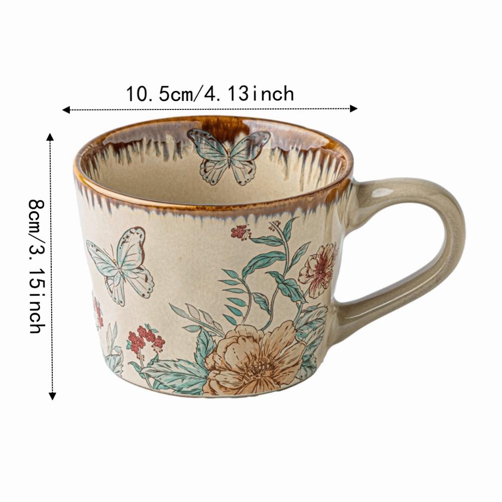 Non-slip Ceramic Coffee Cup 385ml Milk Cup Drinkware Exquisite Water Cup Travel