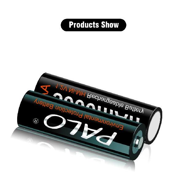 PALO 3000mAh Battery 1.2V AA 2A Ni-MH NiMH Rechargeable Battery for Camera Toy Car 100% Original Low Self Discharge AA Batteries