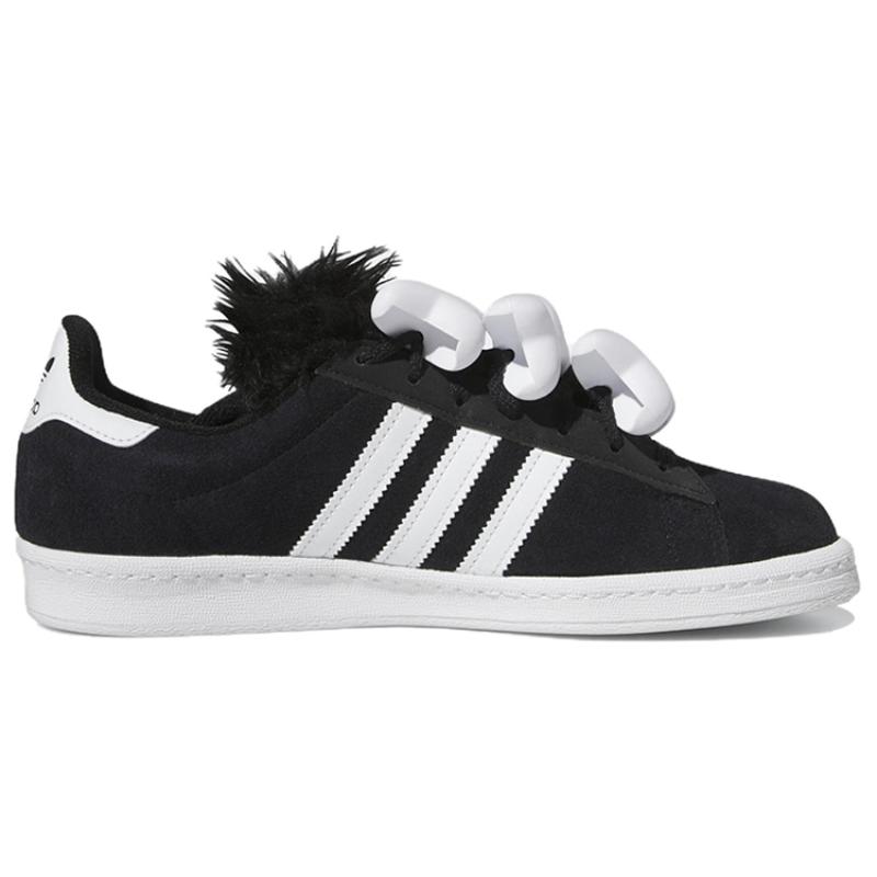 adidas Jeremy Scott X Adidas Campus 80s 'Bones Black' Sneakers HQ4493