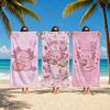 Rosa A-Axolotl Niedliches Cartoon-Handtuch Handtuch Strandtuch, schnell trocknendes saugfähiges Badetuch für Schwimmen, Fitnessstudio, Camping, Outdoor heiß