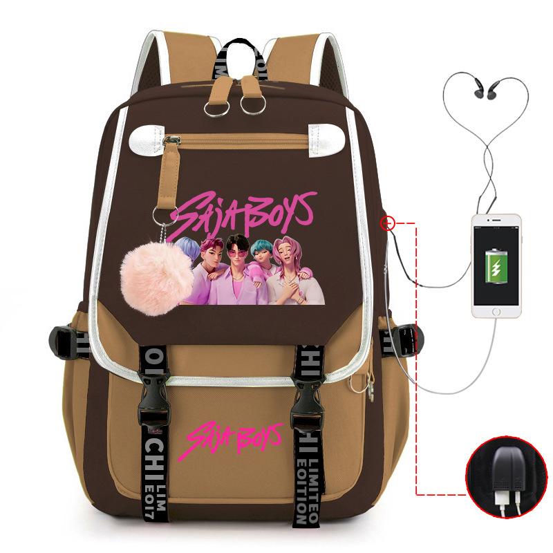 Witch Hunters Peripheral Korean Edition Student School Bag Cross-border College Wind Reduction Large Capacity Ridge Backpack