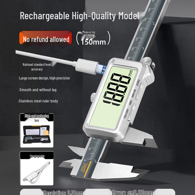 Shengtai Xin Precision Electronic Digital Caliper - High Accuracy, Rechargeable Vernier with Oil Marking