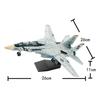 4 Styles 1:72 Scale Plastic Military Aircraft Model Kit, F-14 Tomcat F-22 Raptor B-2 Stealth Bomber AH-64 Apache Helicopter