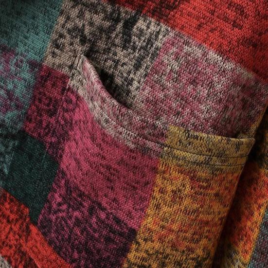 Γυναικεία Πλεκτή Ζακέτα με Κουκούλα και Πλαϊνές Τσέπες, Μακρυμάνικη, με Φερμουάρ, Καθημερινή, με Πλαϊνό Σχέδιο, Χριστουγεννιάτικη, Αποκριάτικη, για Καθημερινή Χρήση, για Πάρτι