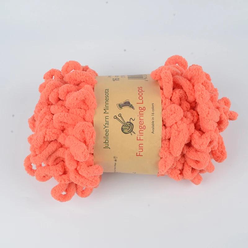 500g/Lot Hand Knitting Finger Loop Yarn Crochet Super Warm Puffy Circle Cotton Braided Rope Puffy Smart Polyester Sock Toy