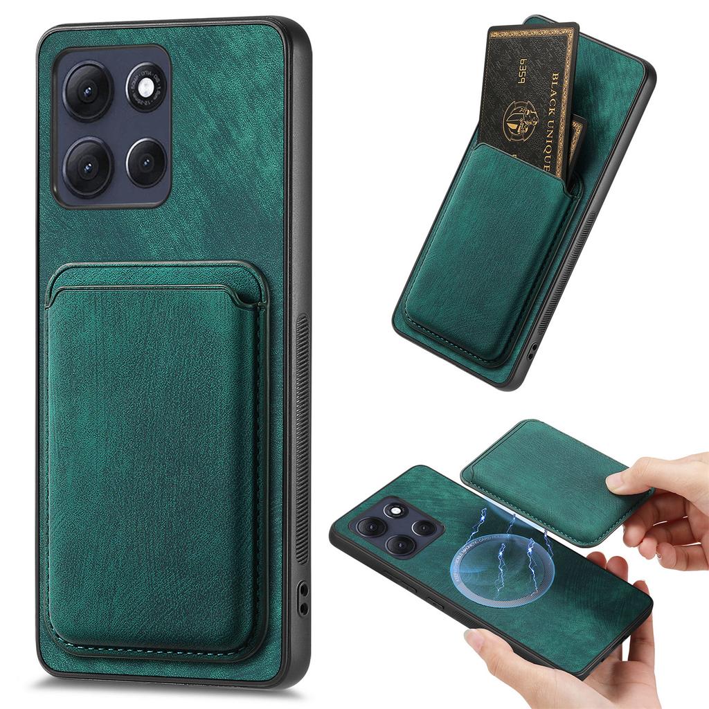 For Motorola Moto G86 Power 5G Magnetic Case Case Retro Leather + TPU Phone Cover with Detachable Card Slot