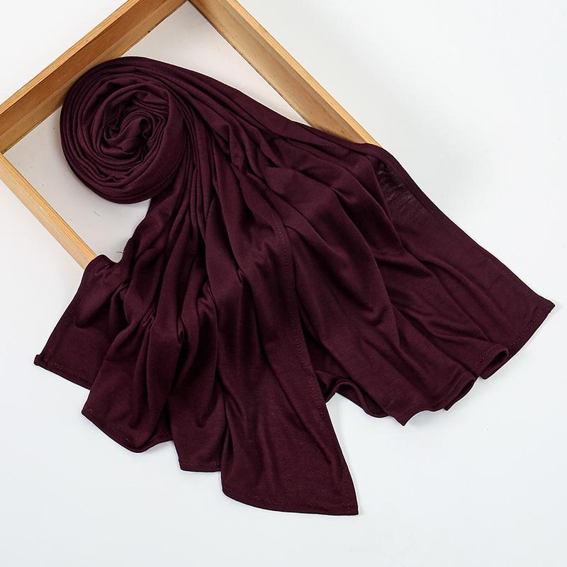 

Premium Modal Cotton Jersey Hijab Scarf Muslim Long Shawl Women Plain Soft Islamic Turban Tie Head Wraps Female Headband Bufanda 180x60 CM