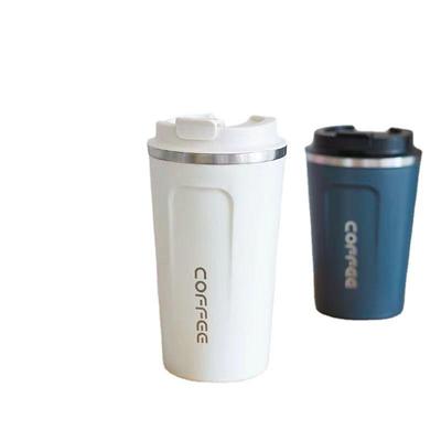 Stainless Steel Insulated Coffee Cup with Smart Temperature Display and Flip Lid