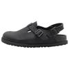 Birkenstock Suede Versatile Fashion Closed-Toe Slippers Unisex slippers Black 1025897