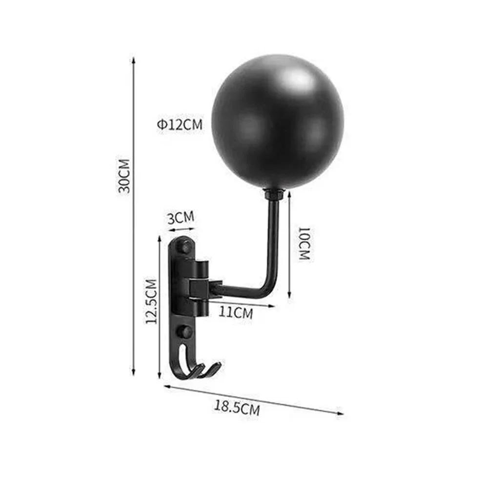 

Heavy-Duty 180° Rotatable Helmet Holder - Aluminum & Stainless Steel, Wall-Mounted for Helmets, Apparel & Accessories чёрный