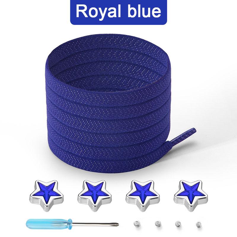 Star Diamond No Tie Shoelaces Colorful Rhinestone Metal Buckle Shoe Laces Flat Elastic Shoelace Kids Adult Sport Cute Shoestring