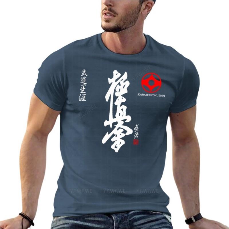 Kyokushin Karate Kai Arts Martiaux de Combat T-shirt Surdimensionné Été UnisexeS Vêtements Manches Courtes Streetwear Grande Taille Haut Tee