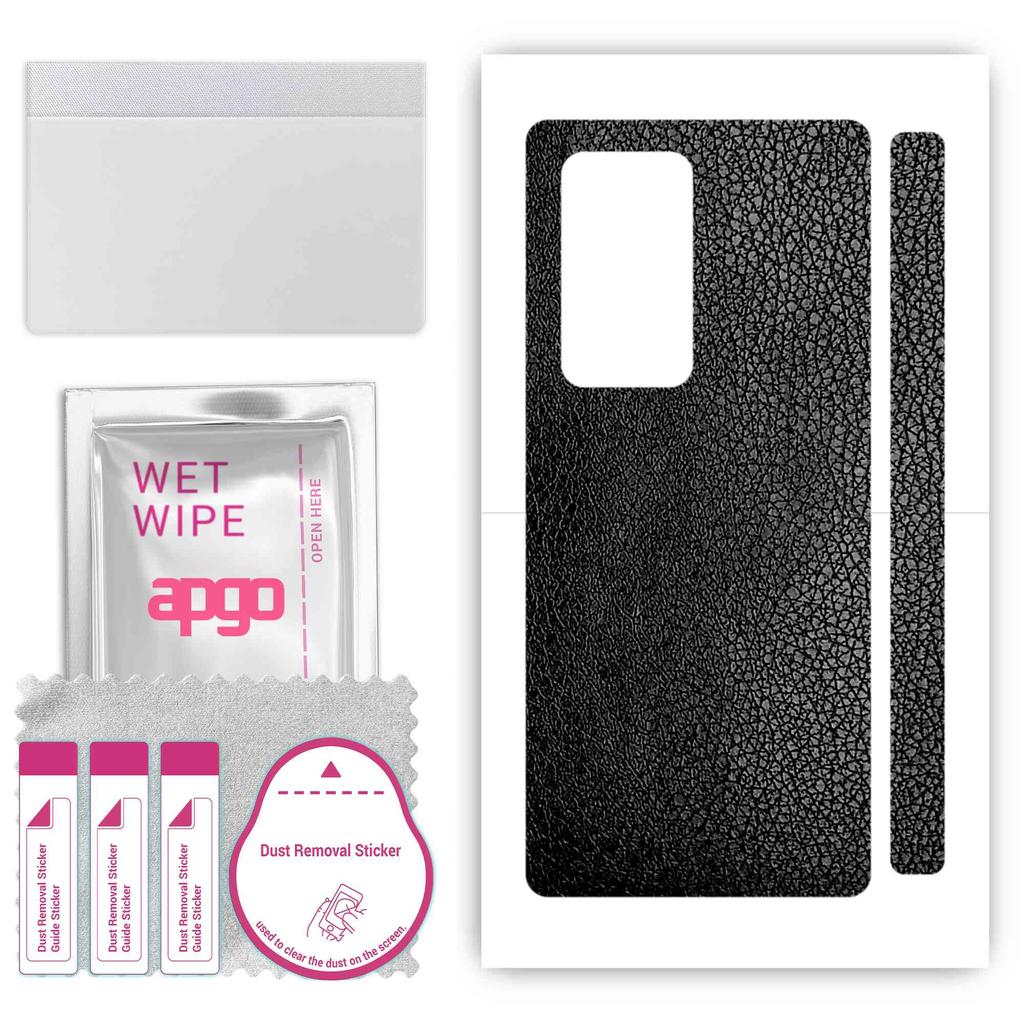 apgo Ochranná samolepka na zadní stranu kompatibilní s Huawei Mate X2, Obalová fólie, Fólie, Vinyl - Vzor Černá kůže