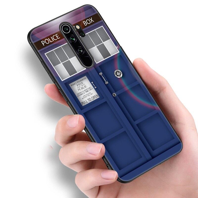 Custodia Tardis Box Doctor Who Van Gogh Per Xiaomi Redmi Note 11 10 9 8 Pro 11T 10T 10S 9S 8T 9 9A 9C 9T Cover Nera Coque Funda