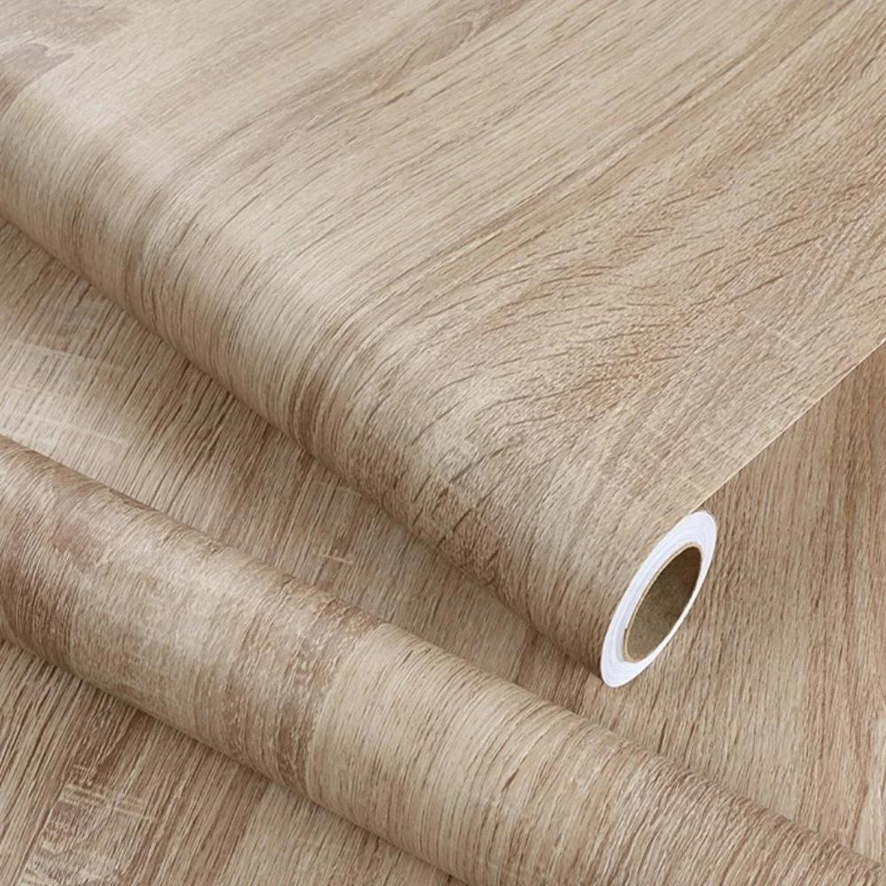 Wood Grain Peel and Stick Wallpaper Self Adhesive Classic  Removable Contact Paper Plank for Countertop Wardrobe Vinyl Film Roll