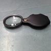 Portable Mini Folding Magnifier Faux Leather Protective Case Design,Suitable for Reading, Fine Work,Repair,Hobby Outdoor Camping